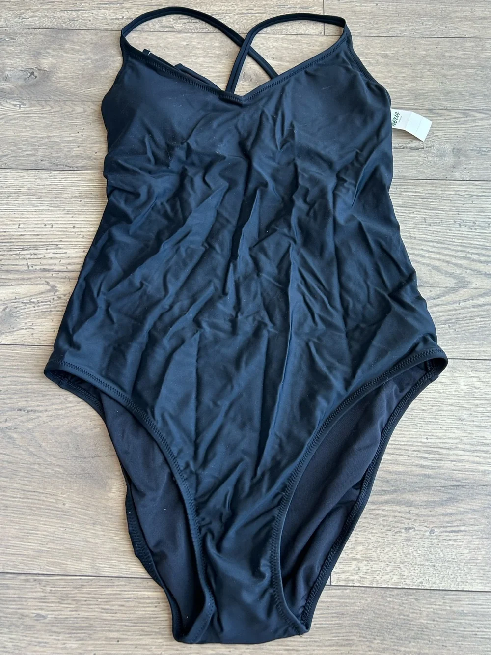 🪴 aerie Black Lace-Up Back One-Piece Swimsuit - NWT - Picture 3 of 8